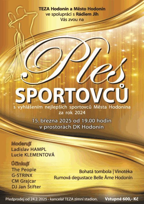 Pozvánka na Ples sportovců 2025